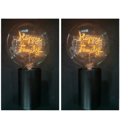 LED-lampen met filamenten Gelukkige familiebrieflampen 0,2 kg Unieke spiraal LED decoratief licht