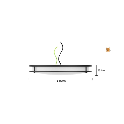 Voorbeeldverpakking met klantlogo 16 inch 25W LED CCT Selectable Double Ring Ceiling Light