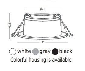 5W/7W/10W Hotel plafond Modern oppervlak verstelbaar anti-glare ingebouwde led-downlights