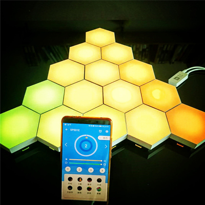 LED modulair nachtlicht Creative Touch Lamp met zeshoekig kwantumontwerp en -besturing