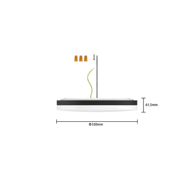 2700K zacht, warm wit, zelfgemaakt, 21W 5CCT 13 inch LED Ultra Slim Plafondlamp CL-E1321