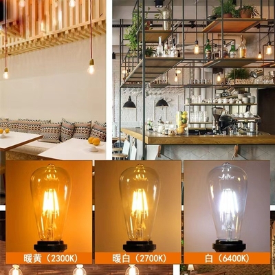 Residentiële verlichtingsoplossingen ST64 E26 7W 800LM dimbare LED-gloeilamp 3000K 120V/60Hz