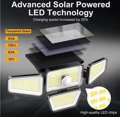 270 Led Waterproof Led Motion Sensor Zonnewandlicht Waterdicht en eenvoudig te installeren
