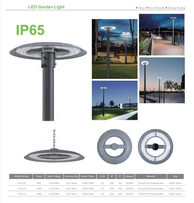 Hoge helderheid 50W/100W/150W LED Tuinstraatverlichting Kolom Bovenlamp voor WEG