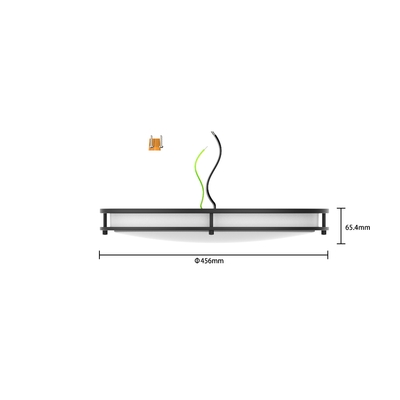18 inch 32W 5CCT LED CCT Selectable Double Ring Ceiling Light voor en 50000 uur levensduur
