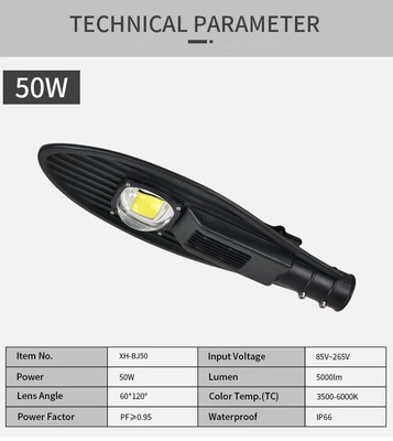 AC 85-265V Invoerspanning 20W 1800lm Noodstraatlantaarn met sensor en waterdicht