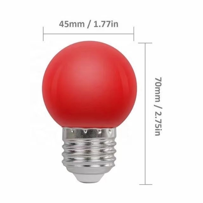 LED G45 Globe Kerstverlichting 1W Kleurrijke nacht Mini Edison E26 15W Equivalent Rode gloeilamp