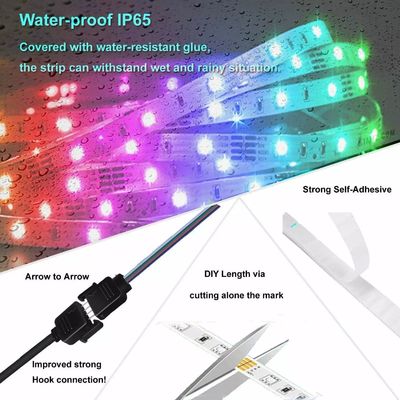 5m 10m 15m Bluetooth/Wifi-afstandsbediening binnen- en buitenruimte Smart Strip lichten