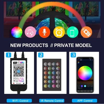 5m 10m 15m Bluetooth/Wifi-afstandsbediening binnen- en buitenruimte Smart Strip lichten