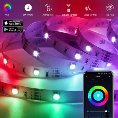5m 10m 15m Bluetooth/Wifi-afstandsbediening binnen- en buitenruimte Smart Strip lichten