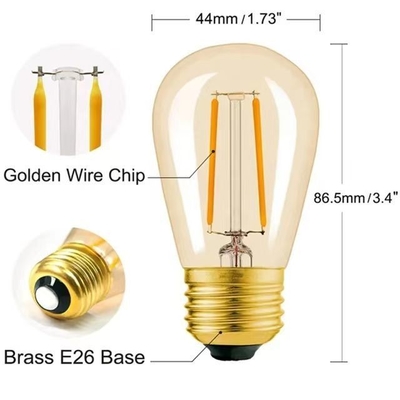 Creëer een romantische sfeer met G45 T45 ST45 E27 Base Amber Light String 50M Length
