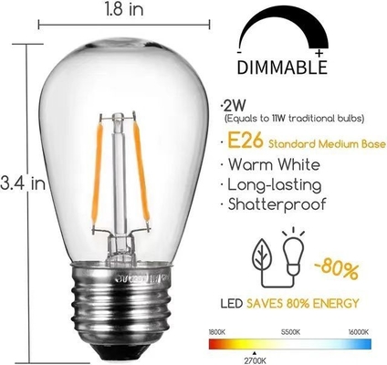 Creëer een romantische sfeer met G45 T45 ST45 E27 Base Amber Light String 50M Length