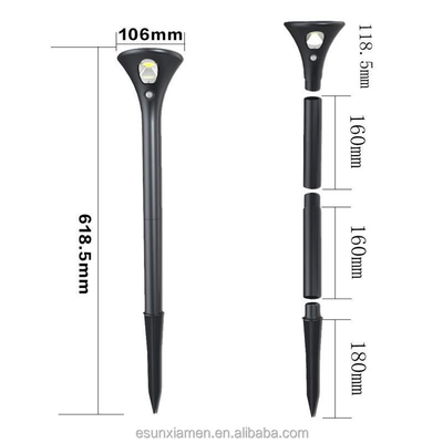 Solar Power Landscape Pathway Light met IP65-classificatie en kleurtemperatuur 2700k-6500k