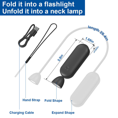 Lithiumbatterij Type Flexibel LED Opvouwbaar Boekenlicht voor oogbescherming Zwart Kleur