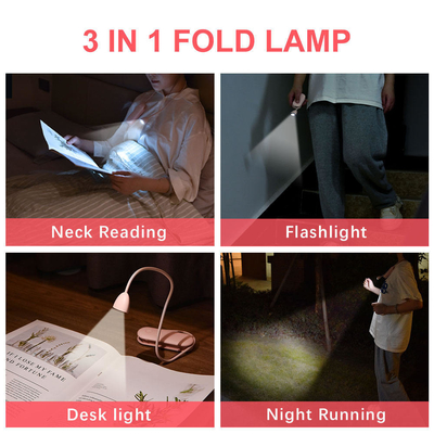 Lithiumbatterij Type Flexibel LED Opvouwbaar Boekenlicht voor oogbescherming Zwart Kleur