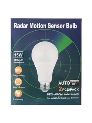 15W 1500LM LED-radarbewegingssensorlamp voor binnen- en buitenbeveiliging 15000 uur