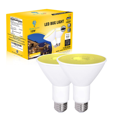 12W 100W dimbare waterdichte E26 3000K warm witte LED-schijnwerperlamp PAR30-knopcontroller