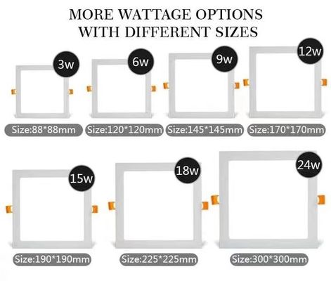 Langdurig Slim LED-paneel licht 3W 6W 9W 12W 24W 28W Werksduur 30000 uur