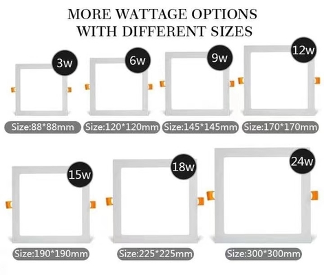 LED-paneel licht vierkant rond 3W 6W 9W 12W 28W 24W plafondlicht 15000 uur levensduur