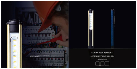 30000 uur werktijd helder LED pen werklicht met clip USB oplaadbaar IP44