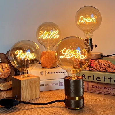 80 Ra Helder Amber G125-serie Dimbare LED-gloeilamp Handmatige knopschakelaarmodus 4W