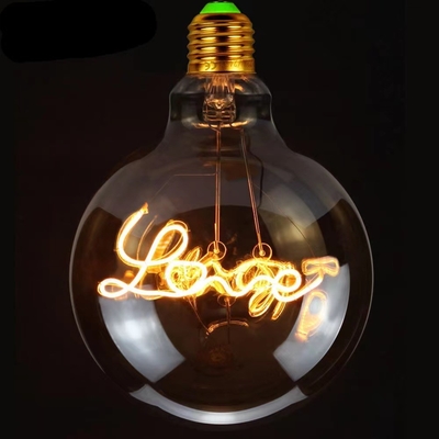 Duidelijk Amber Glass 4W G80/95 Series Dimmable LED Decorative Edison Lamp met CRI Ra 80-90