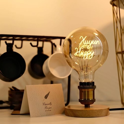 Duidelijk Amber Glass 4W G80/95 Series Dimmable LED Decorative Edison Lamp met CRI Ra 80-90