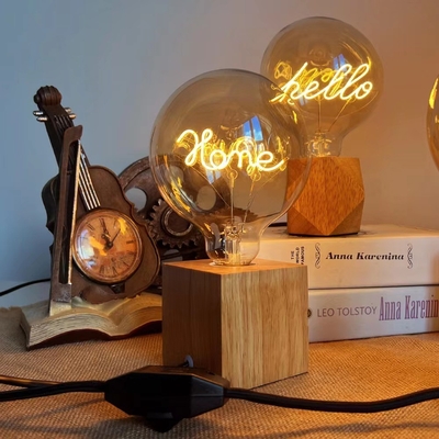 Hotel LED gloeilamp 4W G125 Series Dimmable Glass Clear Amber Base Edison gloeilamp