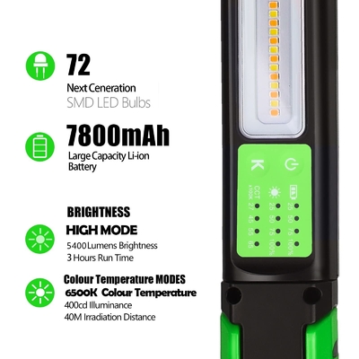 IP80 LED-werklicht 1600 lumen Dual Color Temperatuur 360 graden Magnetisch en haak