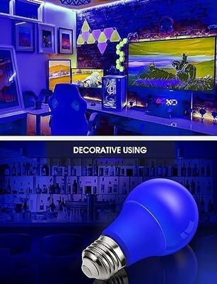 Blauwe LED-lamp A19 9W E26 Niet-dim voor buiten kerstverlichting en circuitsontwerp