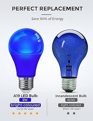 Blauwe LED-lamp A19 9W E26 Niet-dim voor buiten kerstverlichting en circuitsontwerp
