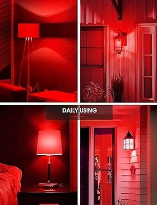 E26 Rode LED-lamp A19 9W voor Valentijnsdag Indoor Veranda Thanksgiving Year Decoration