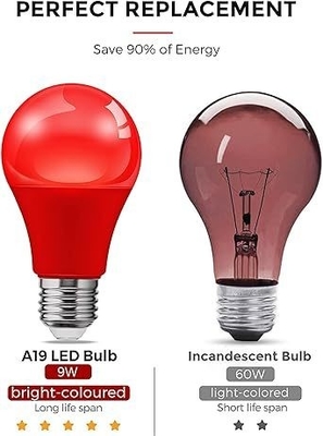 E26 Rode LED-lamp A19 9W voor Valentijnsdag Indoor Veranda Thanksgiving Year Decoration