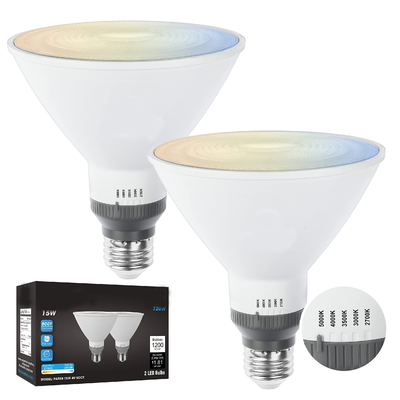 Vermogen 6 Tellen Koud Wit E26 5000K LED Floodlight Spotlight Lamp voor buitenverlichting