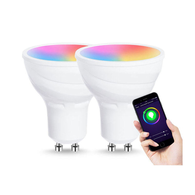 Applicatiegecontroleerde Gu10 intelligente schijnwerperlamp met een lichtdoeltreffendheid van 85lm/w