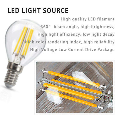 ETL C35 E11 Globe LED gloeilamp 4W 120C Dimmable voor verlichting en circuitontwerp