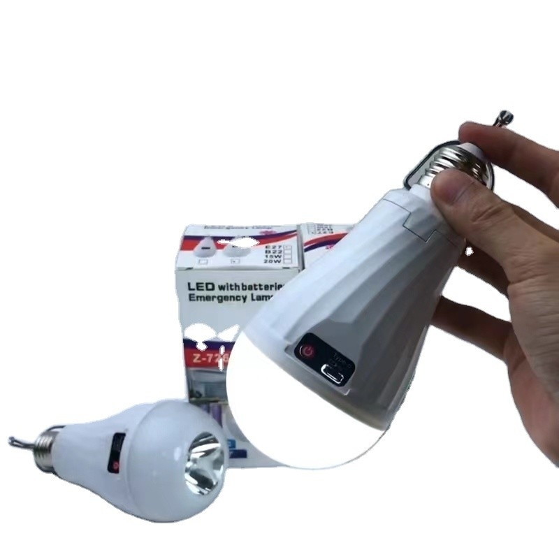 2- LED noodlamp 15W E27 B22 Li-ion oplaadbare batterij AC/DC