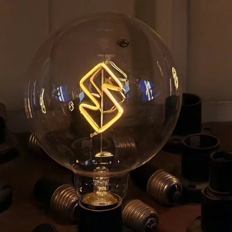 GLOBE G125 Series LED Decorative Edison Lamplamp met maatwerkpatronen of tekst