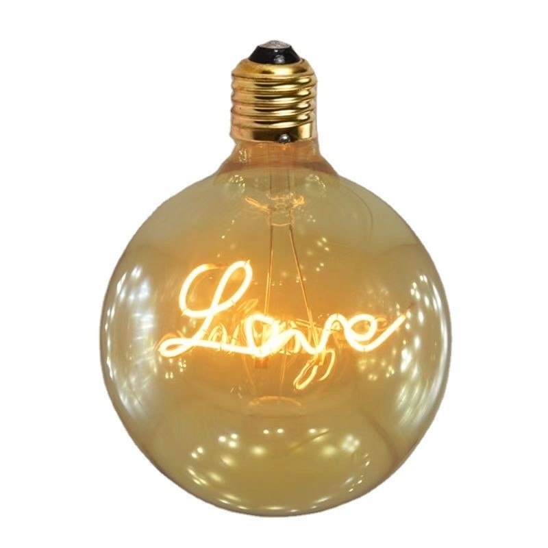 Liefde Huis Feestelijke sfeer Decoratieve gloeilamp met unieke design Kap E27 1-