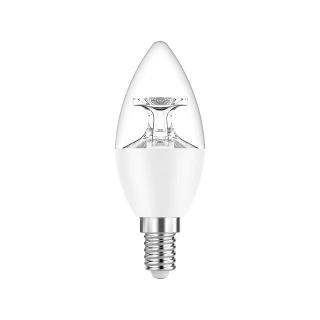 Verlichtingsoplossingen dienst E14 basis 3000K warm licht helder deksel c37 LED Kaarslamp