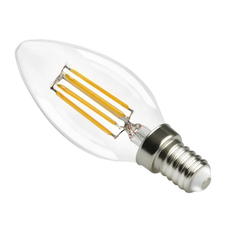 ETL C35 E11 LED gloeilamp 4W 120C Dimmable 500lm 0,06kg voor energiebesparing