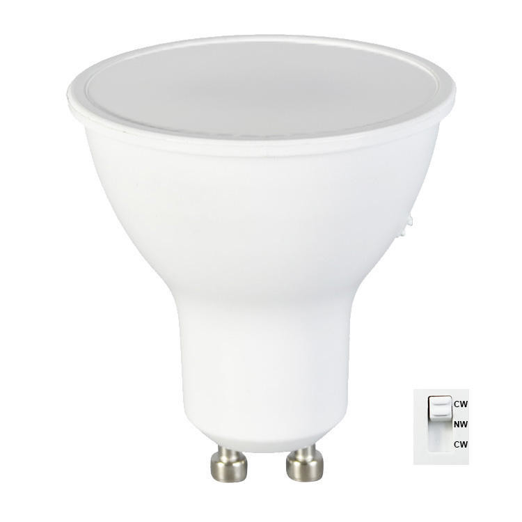 Home Inrichting LED-lamp 3-stap CCT Veranderbaar 5W 7W GU10/MR16 Spotlight met schakelaar